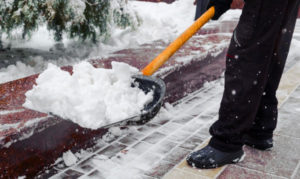 cleaning up snow