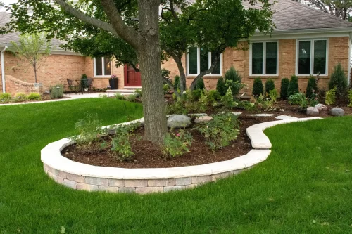 circle flower bed